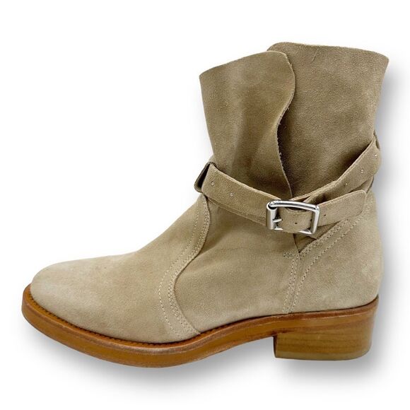 Allsaints Carla Suede Stud Strap Buckle Ankle Boot Women's Size US 8.5 $380 - Picture 1 of 15